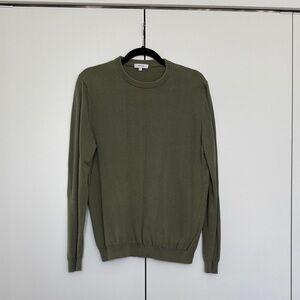 Reiss Men's Crewneck Sweater in Olive Green